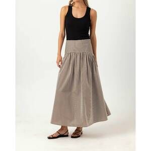 NEW SUNDAYS stripe celeste skirt in beige